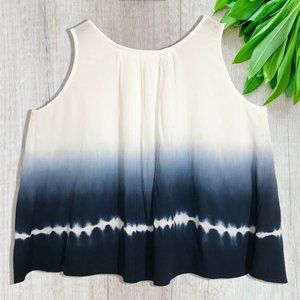 BANDOLINO DRAPEY FLARE HEM TIE DYE TANK TOP M